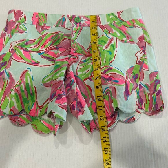 Lilly Pulitzer Shorts Women’s Size 2 Pink The Buttercup Scalloped Hem - Picture 9 of 12